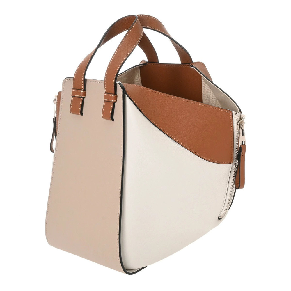 Loewe White Hammock Beige Brown Bag Leather